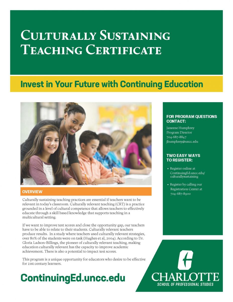culturally sustaining teaching certificate